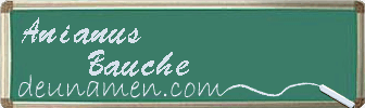 Anianus Bauche Visitenkarte